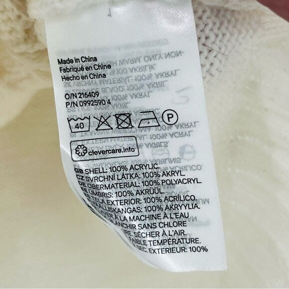 H&M Sleeveless Cable Knit Crop Sweater In Cream Size S - Picture 6 of 7